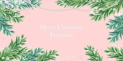 Merry Christmas Header Template vector