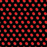 Seamless pattern in retro style with dot pattern.Christmas red balloons on a black background. vector