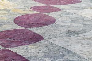 Beautiful red orange wall stone floor ground texture pattern Mexico. photo