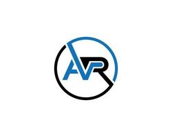 Ilustración de vector de estilo elegante de concepto de logotipo de diseño de letra avr.