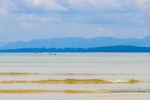 Naiyang Beach bay panorama with turquoise clear water Phuket Thailand. photo