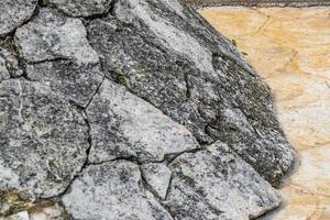 hermoso patrón de textura de pared de piedra y piso o suelo méxico. foto