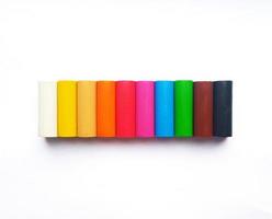 Plasticine sticks of different colors photo