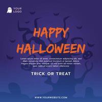 Halloween sale social media post or social media banner template vector