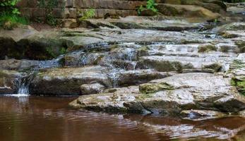 waterfall over rocks in stream photo