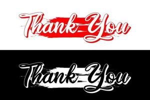 Thank you text lettering sign logo design template vector