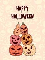 Happy Halloween greeting card vector