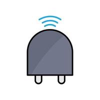 Charger icon illustration with signal. Icon related to smart device. lineal color icon style. Simple design editable vector