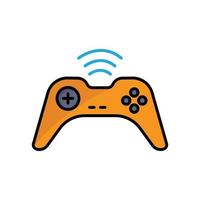 Joystick icon illustration with signal. icon related to smart device. lineal color icon style. Simple design editable vector