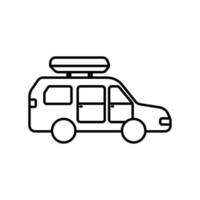 ilustración de icono de línea de vagones de carga. icono relacionado con los viajes. diseño simple editable vector