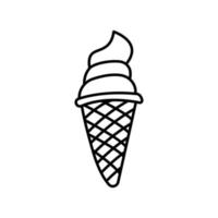 ilustración de icono de línea de helado. icono relacionado con bebidas frías. diseño simple editable vector