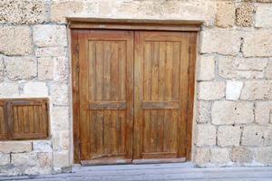 City entrance doors to a building in a big city in Israel. photo