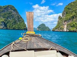 private longtail boat trip, Krabi, Thailand. landmark, destination, Asia Travel, vacation, wanderlust and holiday concept photo