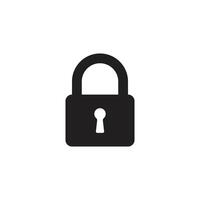 eps10 black vector security padlock solid art icon isolated on white background. closed lock filled symbol in a simple flat trendy modern style for your website design, logo, and mobile application