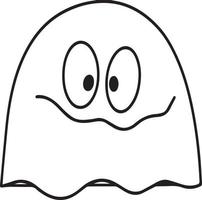 Simple design for a melancholic ghost , specific to the Halloween season vector