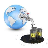 globe with oil pipe photo