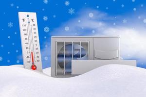 Air conditioning and thermometer photo