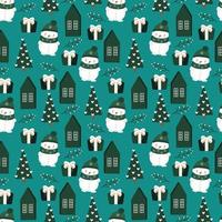 Cute Christmas Animal Seamless Pattern photo