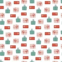 Patrón transparente de gnomos de Navidad brillante foto