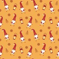 Bright Christmas Gnomes Seamless Pattern photo