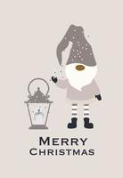 Christmas Gnomes Cards. Winter cards. New year cards vector