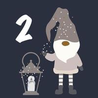 NOLIDAY GNOMES Advent Calendar isolated Vector illustration