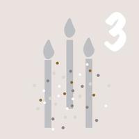 NOLIDAY GNOMES Advent Calendar isolated Vector illustration