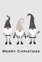 Christmas Gnomes Cards. Winter cards. New year cards vector