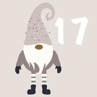 NOLIDAY GNOMES Advent Calendar isolated Vector illustration