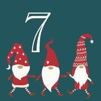 Christmas advent calendar Vector illustration