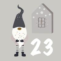 NOLIDAY GNOMES Advent Calendar isolated Vector illustration