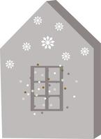 Christmas House isolated Vector illustration on white background