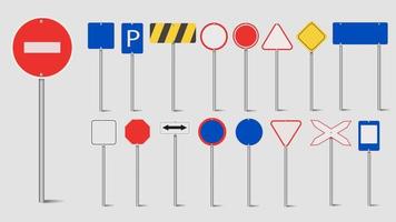 Road signs of different formats vector