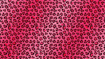 Cheetah red camouflage background. Crimson panther spots with black jaguar outlines in vivid pink leopard vector color scheme.