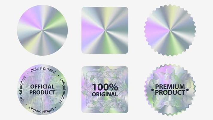 holographic label official product sticker