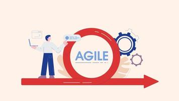 agile development concept vector