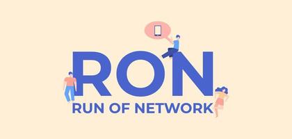 RON run of network. Development and coding technologies application web software digital graphic. vector