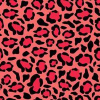 Puma crimson camouflage seamless pattern. Jaguar orange spots with black jaguar outlines in vivid red leopard vector color scheme.