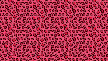 Red camouflage tiger background. Panther spots with crimson black jaguar outlines in vivid pink leopard vector scheme color.