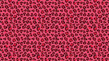 Red camouflage tiger background. Panther spots with crimson black jaguar outlines in vivid pink leopard vector scheme color.