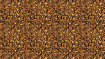 Leopard leather tracery background. Yellow panther spots with black jaguar outlines in orange cheetah vector color scheme.