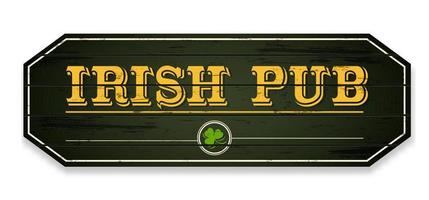 Irish pub signboard vector