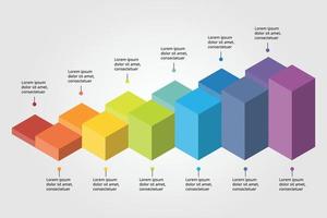 gráfico cuadrado de plantilla de línea de tiempo de 12 meses para infografía para presentación de 12 elementos vector