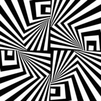 black white abstract geometric op art pattern vector