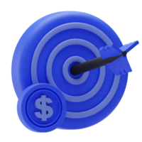 Business Analytic, Target Icon, 3d Illustration png