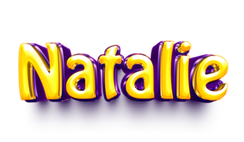 name of girls bubbly celebration decoration hanging air balloon shiny natalie png