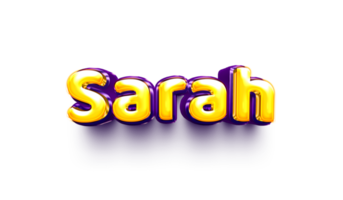 name of girls bubbly celebration decoration hanging air balloon shiny sarah png