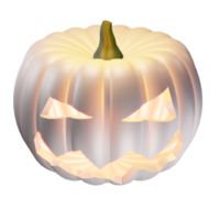 illustration 3d de citrouille d'halloween png