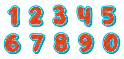 3d Numbers 1 To 10 Set png