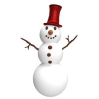 The snow man 3d render png image